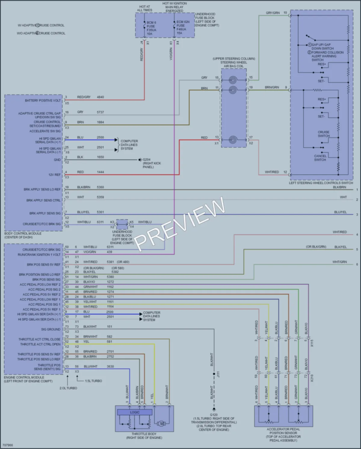 2020 Chevrolet Malibu Cruise Control wiring diagram preview