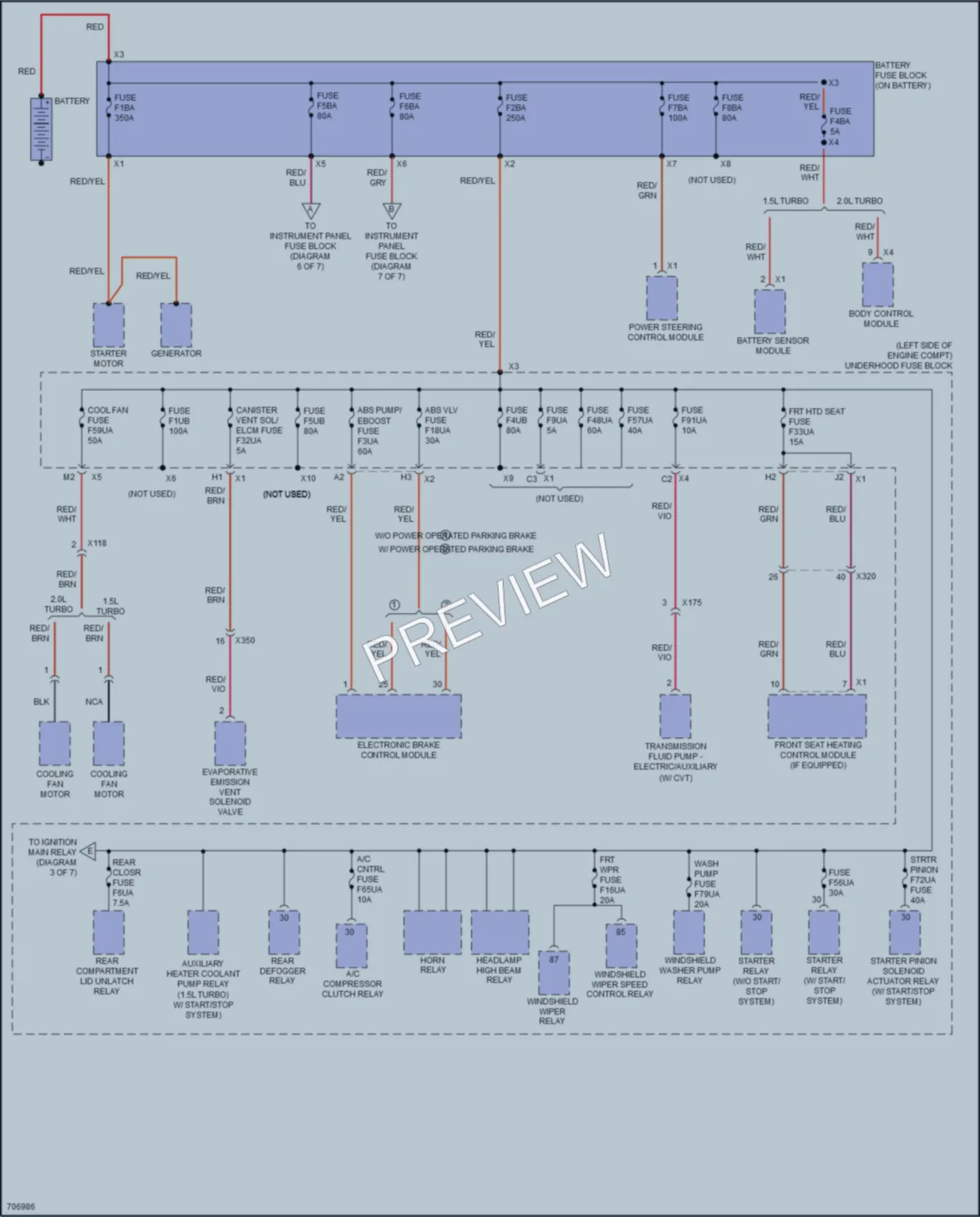 2020 Chevrolet Malibu Power Distribution wiring diagram preview