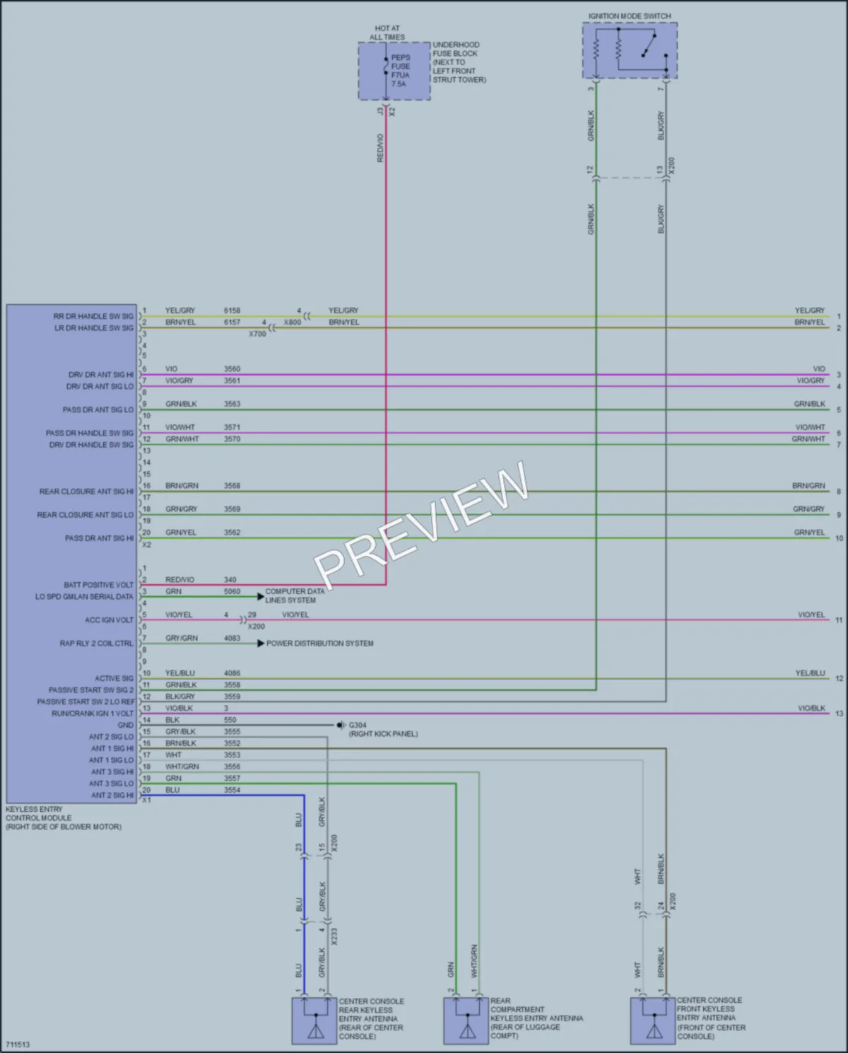 2020 Chevrolet Sonic Power Door Locks wiring diagram preview