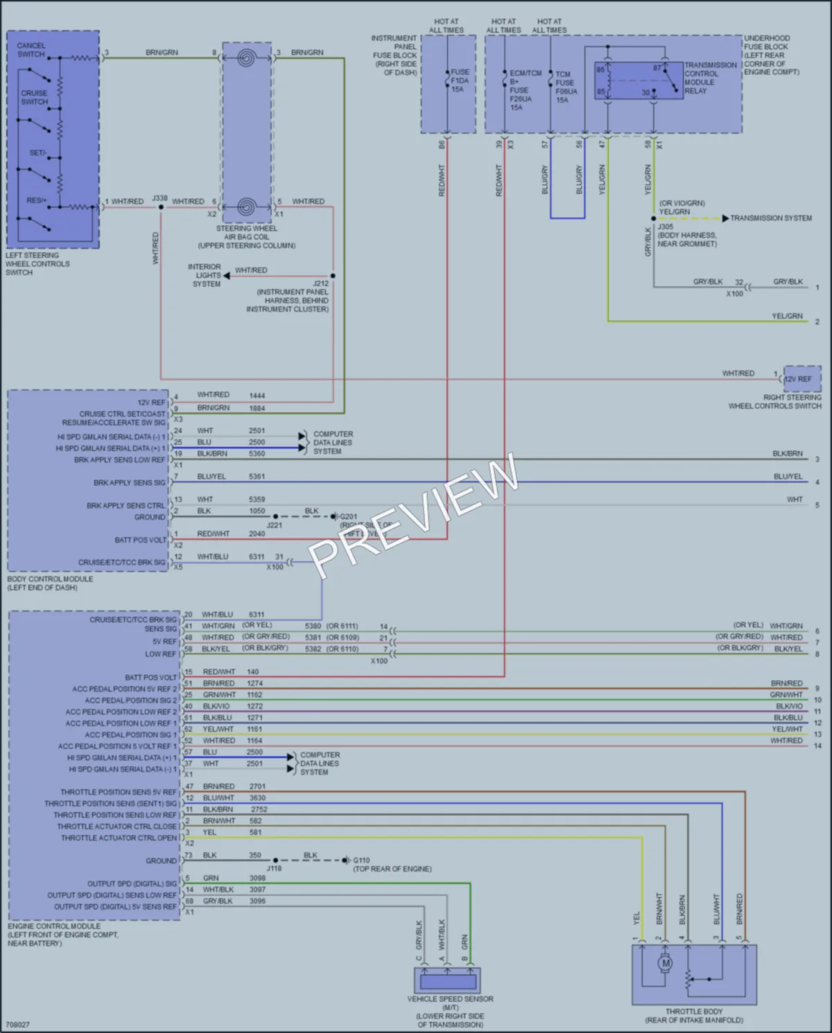 2020 Chevrolet Spark Cruise Control wiring diagram preview