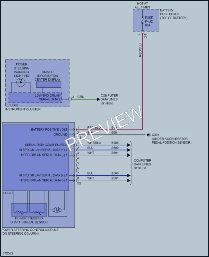 2020 Chevrolet Spark Electronic Power Steering wiring diagram preview