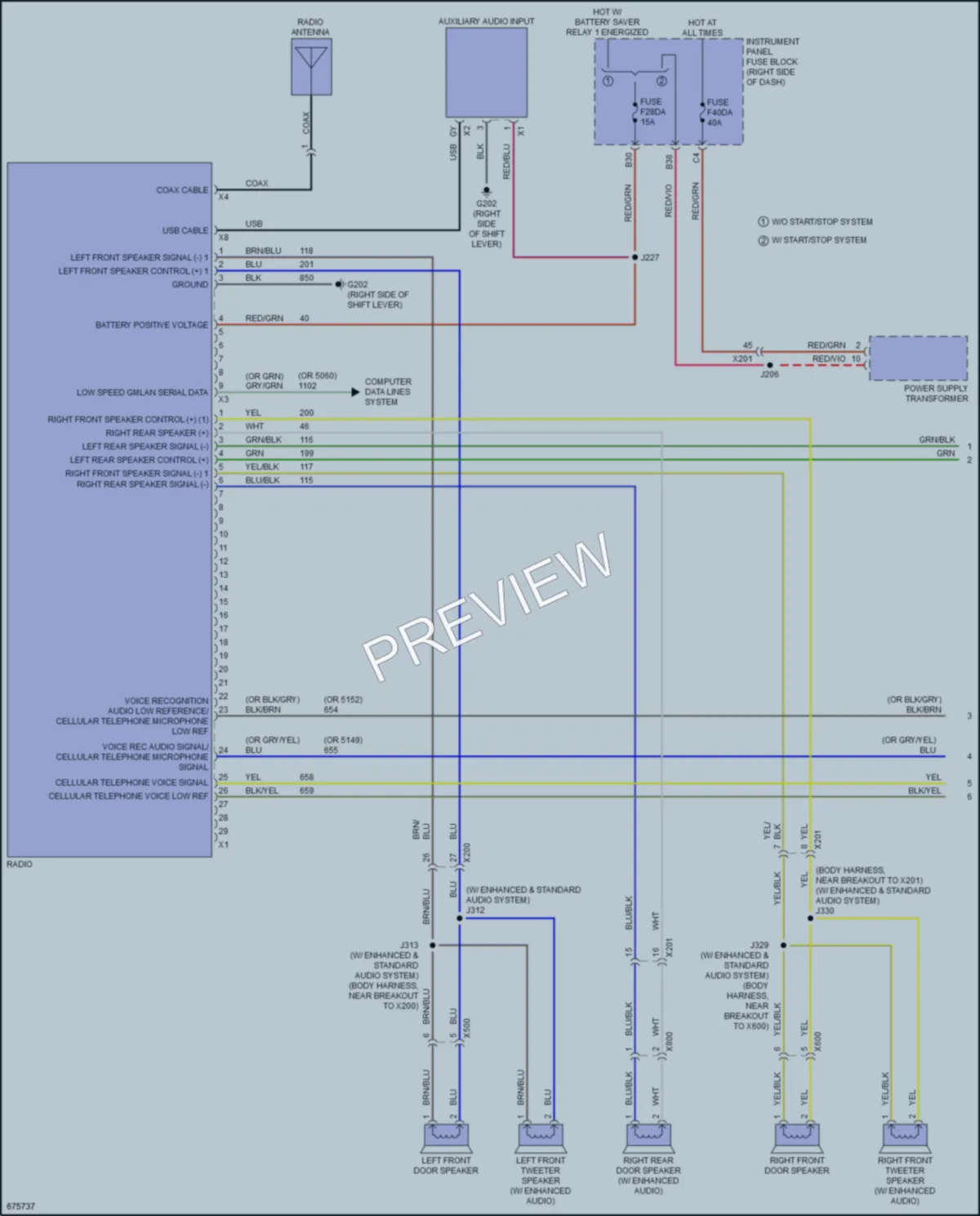 2020 Chevrolet Spark Radio wiring diagram preview