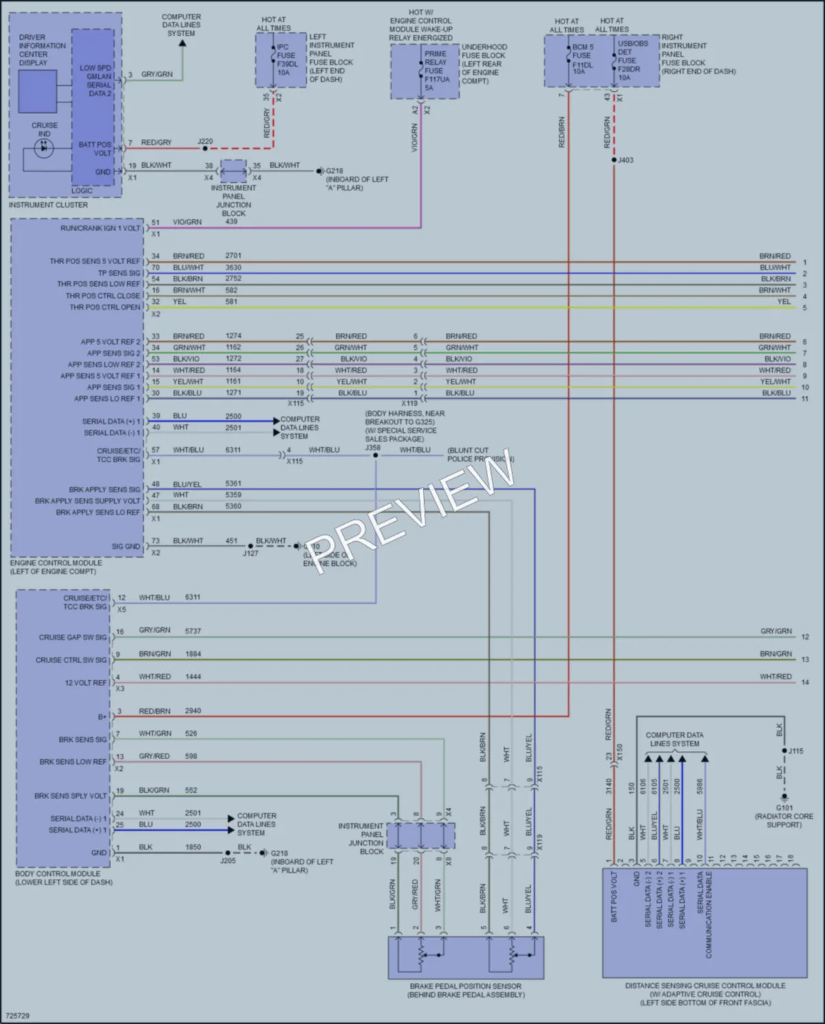 2020 Chevrolet Suburban Cruise Control wiring diagram preview