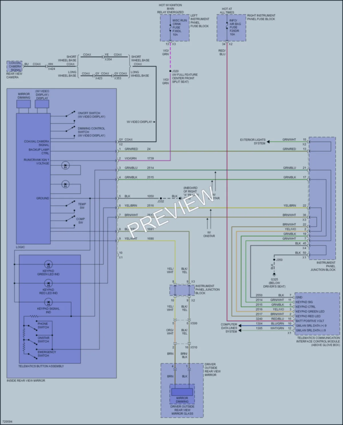 2020 Chevrolet Suburban Power Mirrors wiring diagram preview