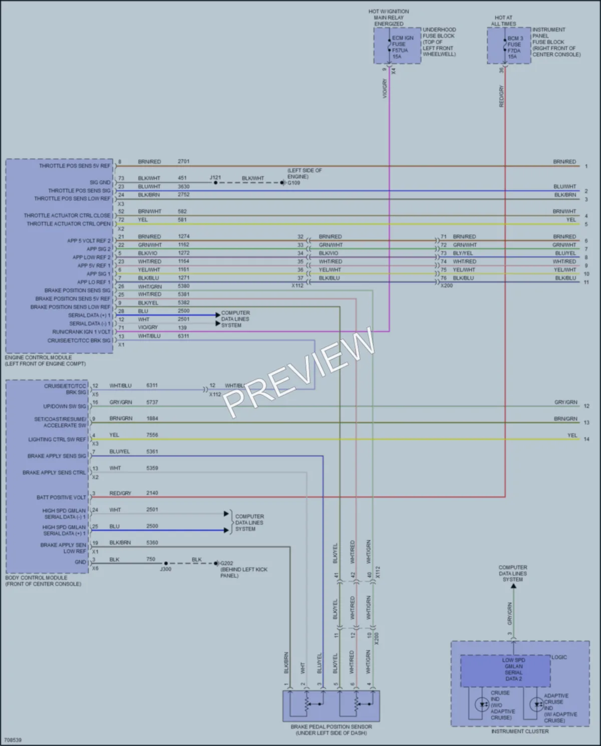 2020 Chevrolet Traverse Cruise Control wiring diagram preview