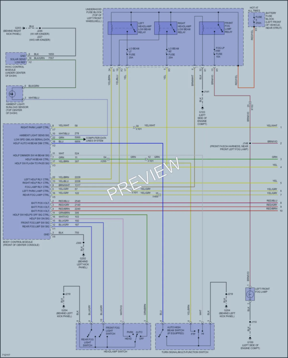 2020 Chevrolet Traverse Headlights wiring diagram preview
