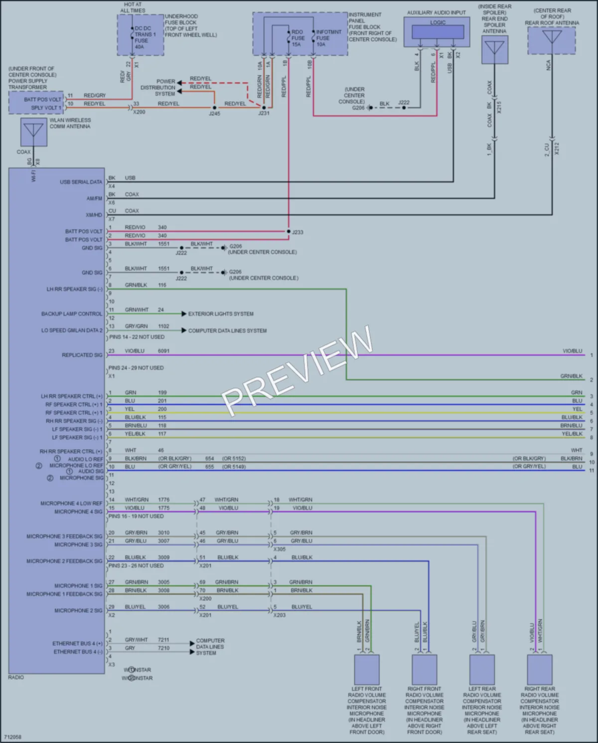 2020 Chevrolet Traverse Radio wiring diagram preview
