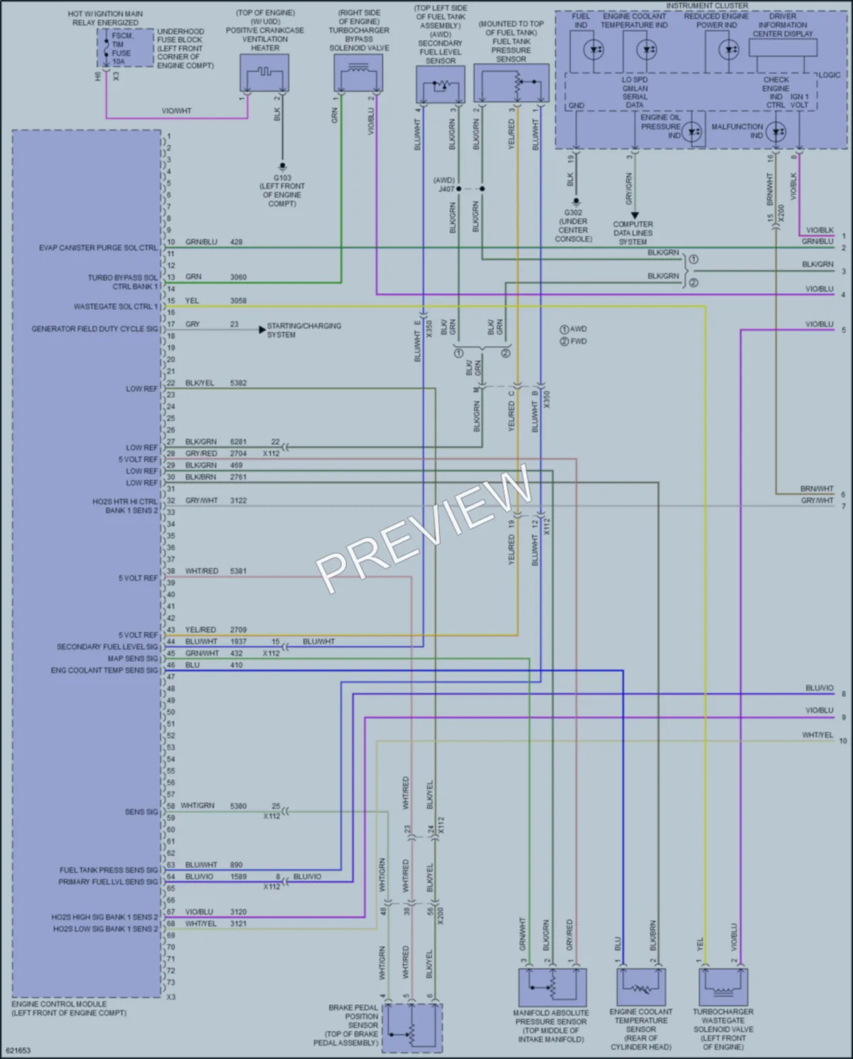 2020 Chevrolet Trax Engine Performance wiring diagram preview