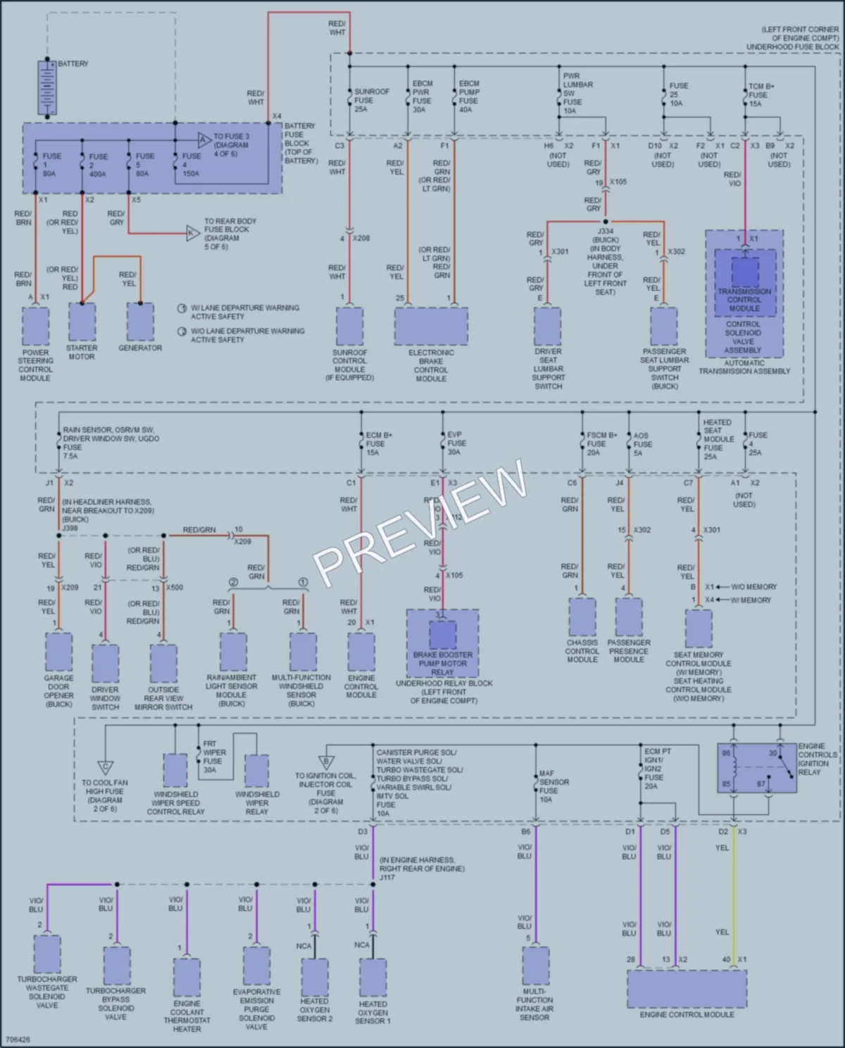 2020 Chevrolet Trax Power Distribution wiring diagram preview