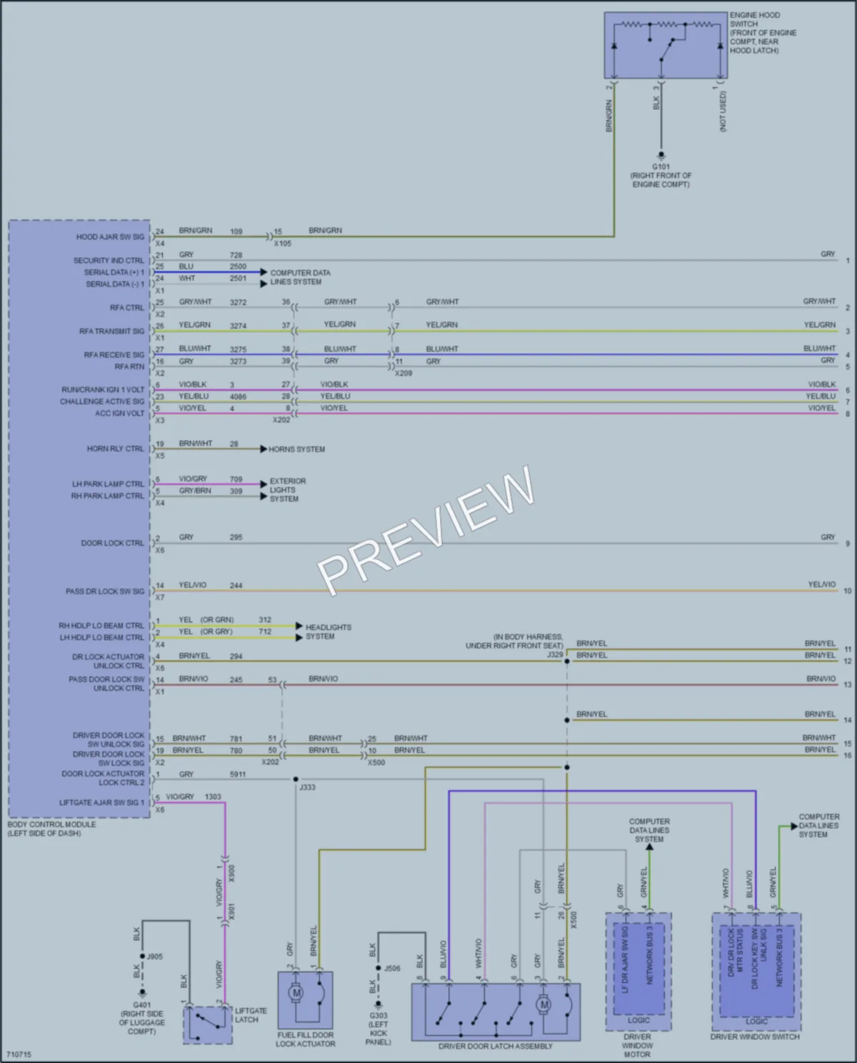 2020 Chevrolet Trax Power Door Locks wiring diagram preview