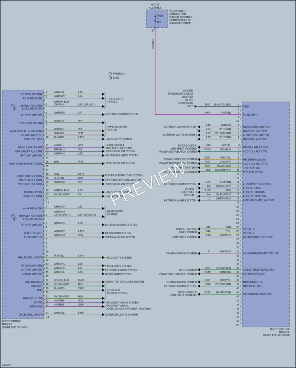 2020 Chrysler 300 Body Control Modules wiring diagram preview