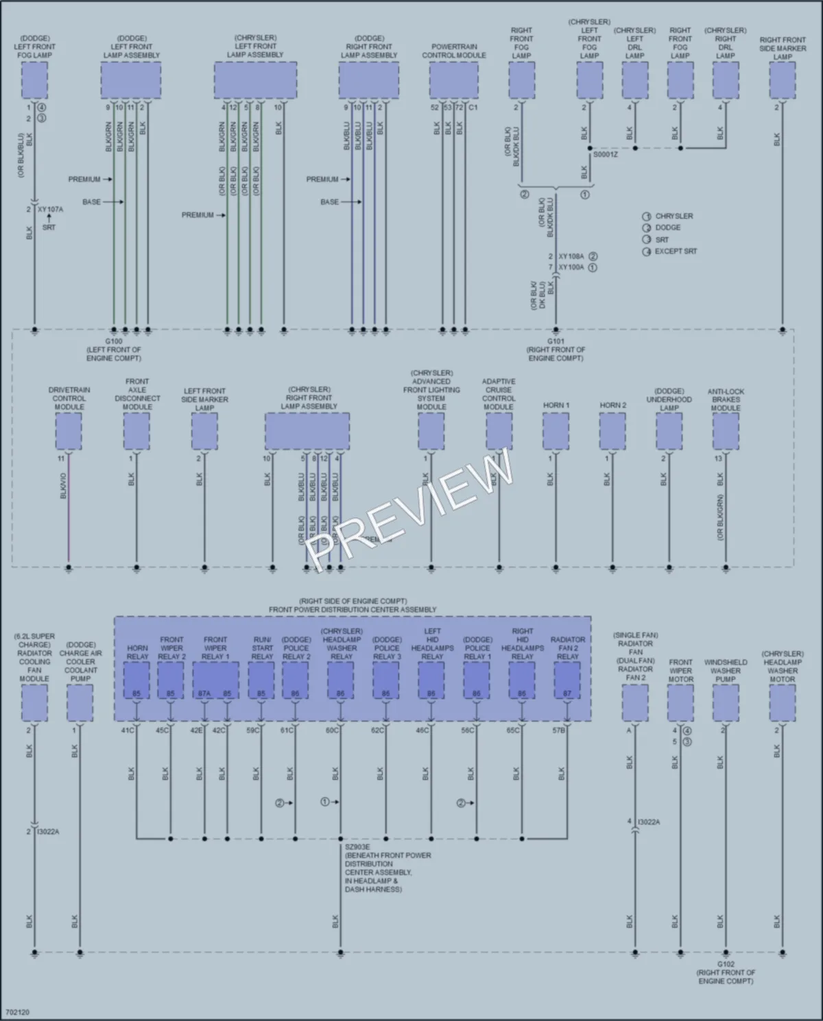 2020 Chrysler 300 Ground Distribution wiring diagram preview