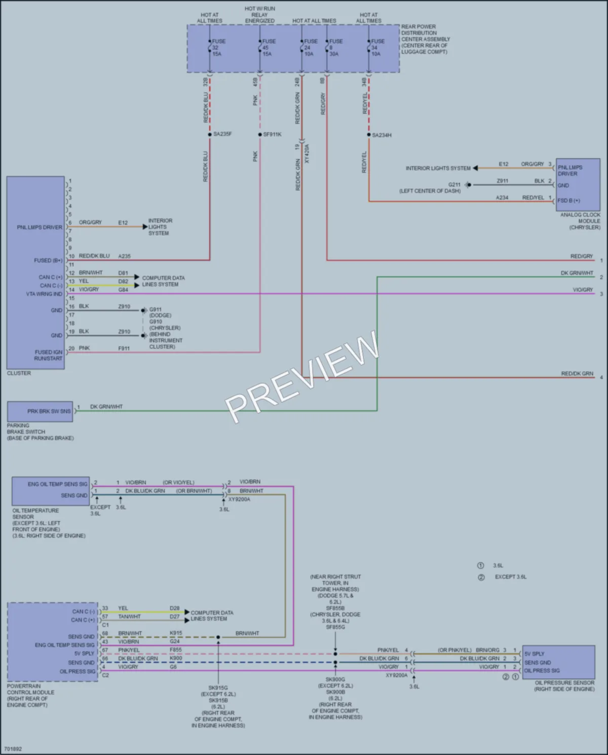 2020 Chrysler 300 Instrument Cluster wiring diagram preview