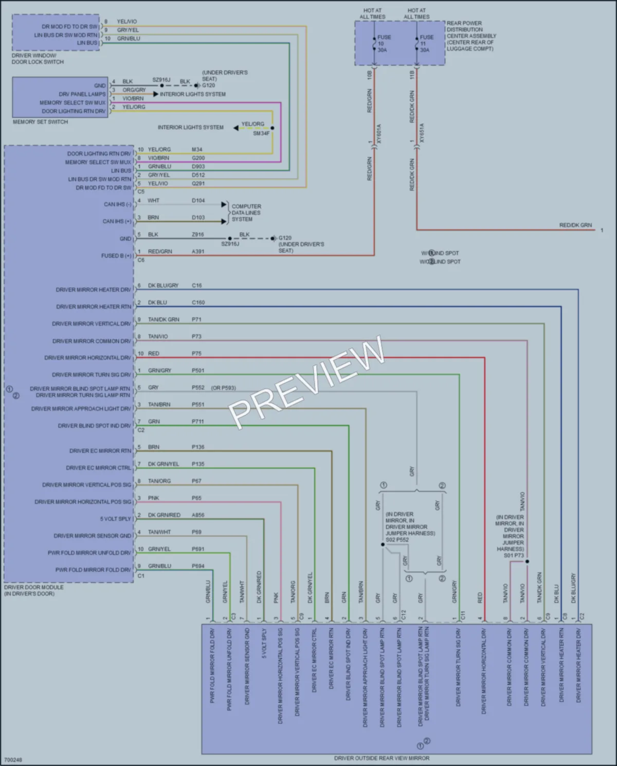 2020 Chrysler 300 Memory Systems wiring diagram preview