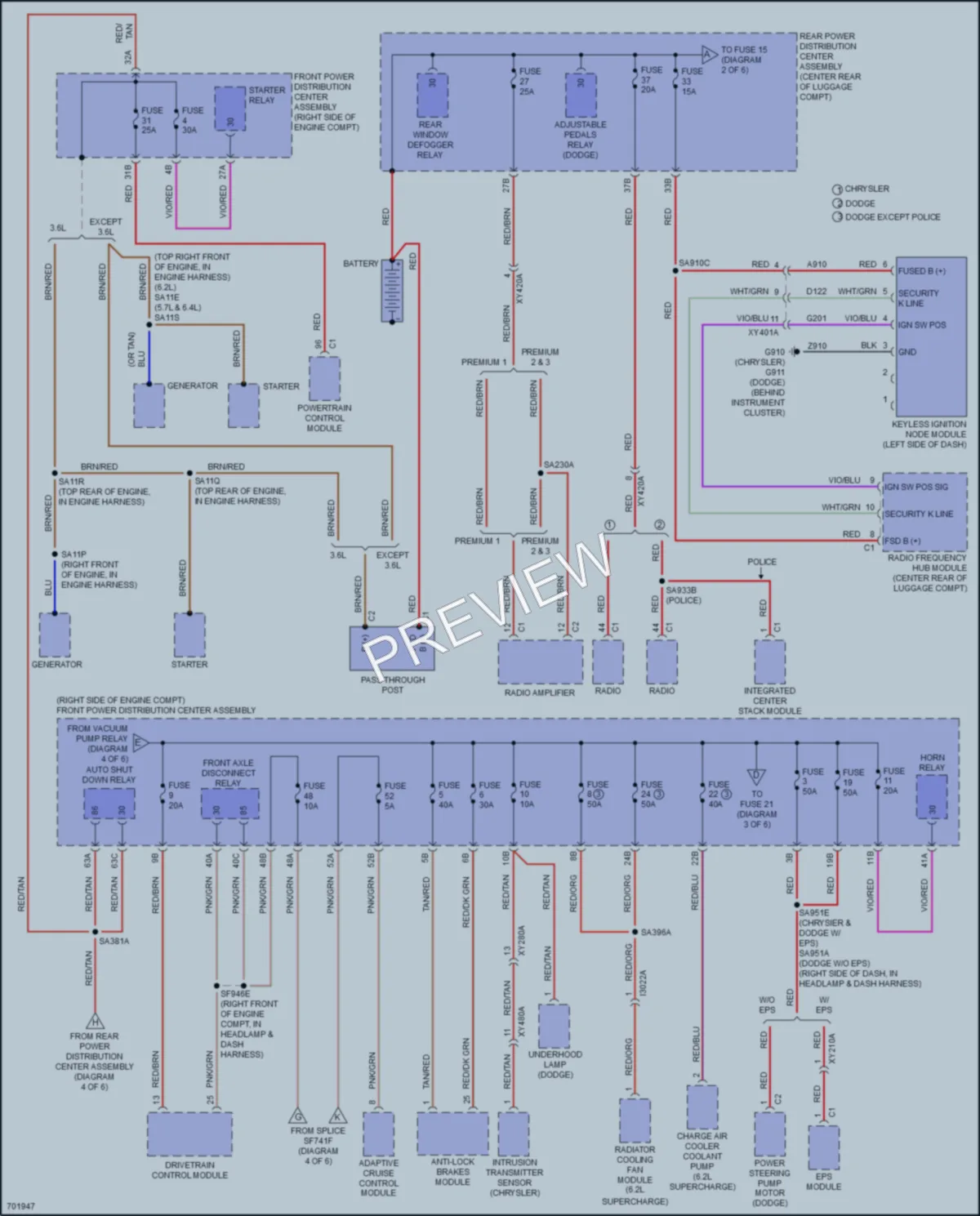 2020 Chrysler 300 Power Distribution wiring diagram preview
