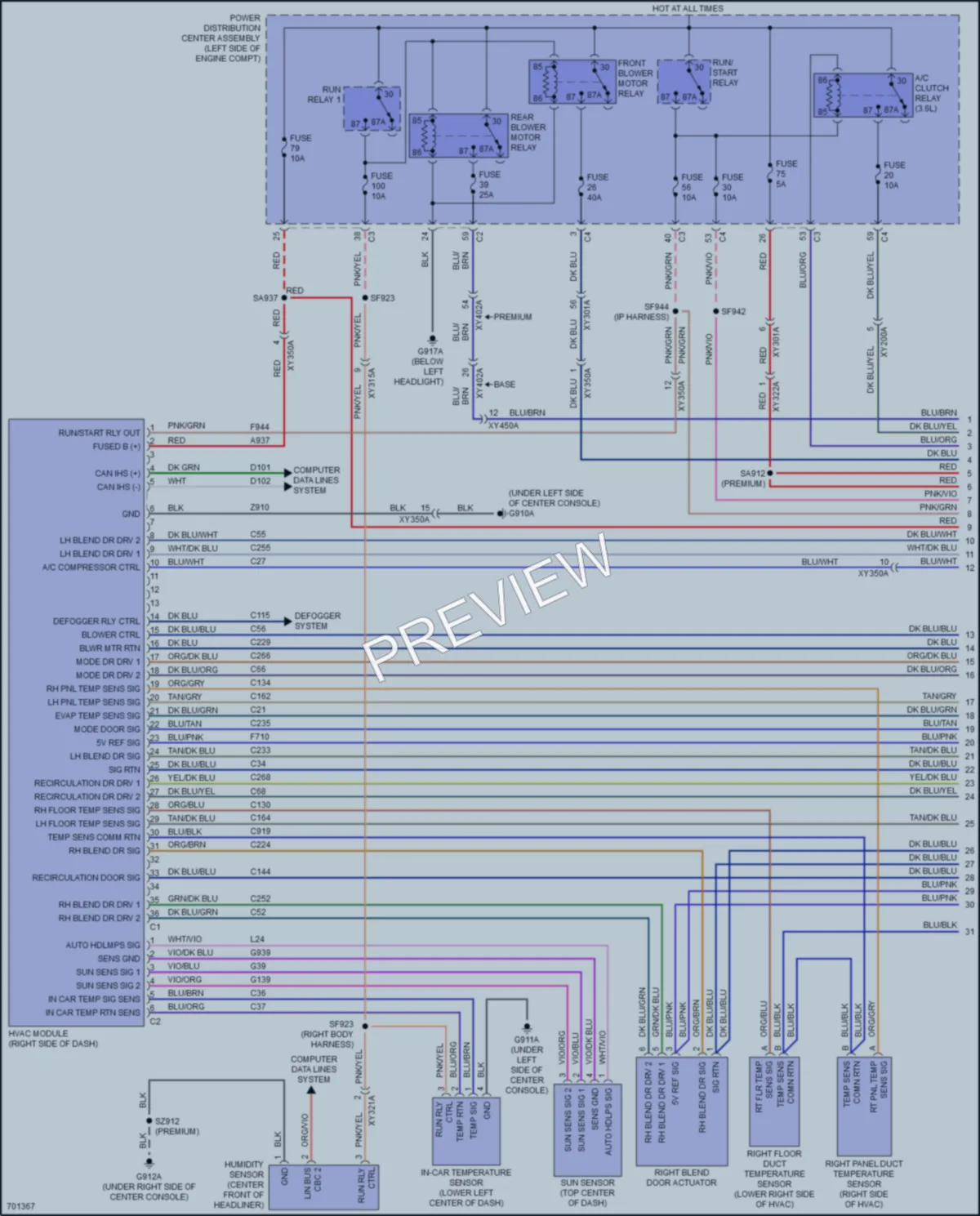 2020 Chrysler PacificaHybrid Air Conditioning wiring diagram preview