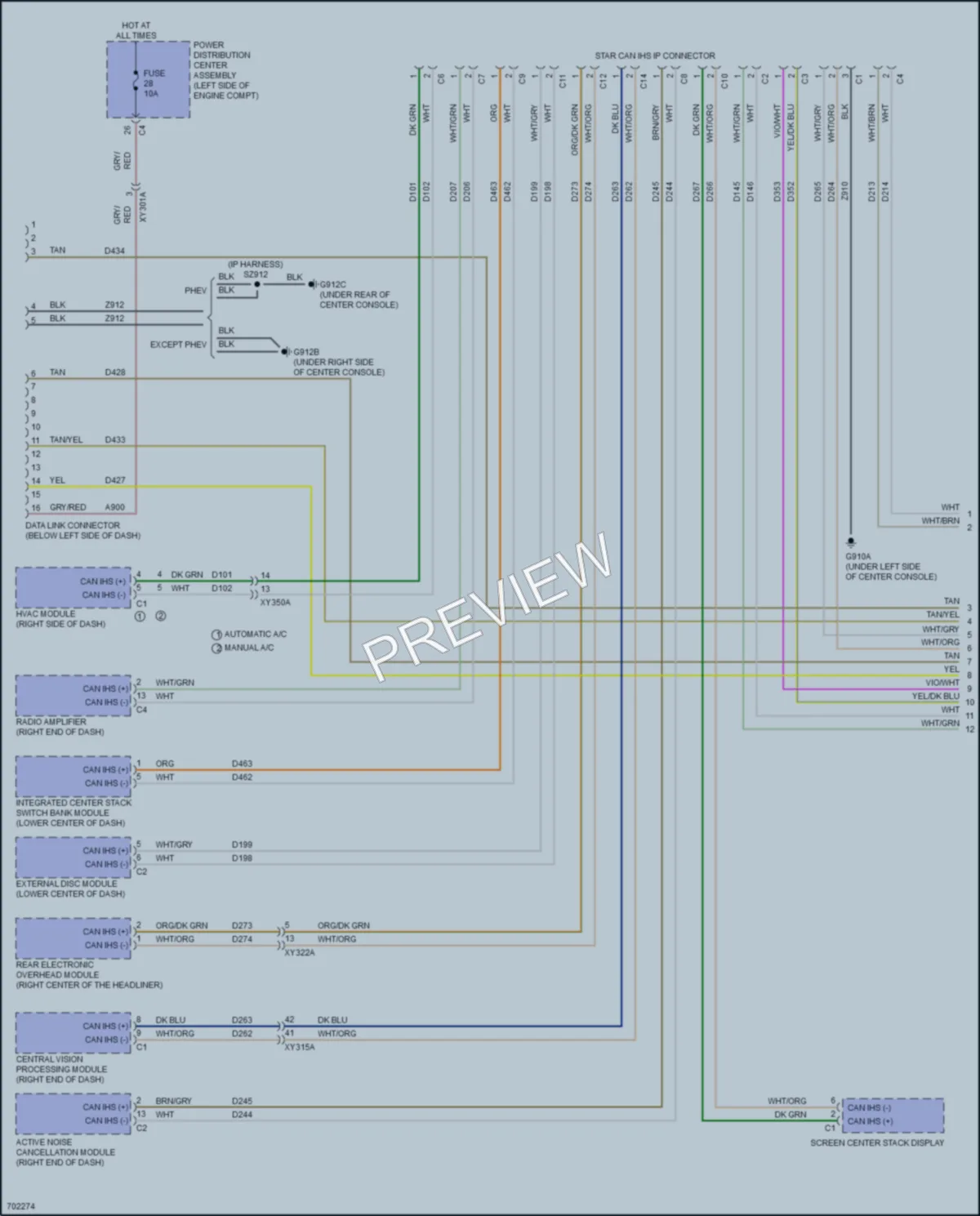2020 Chrysler PacificaHybrid Computer Data Lines wiring diagram preview