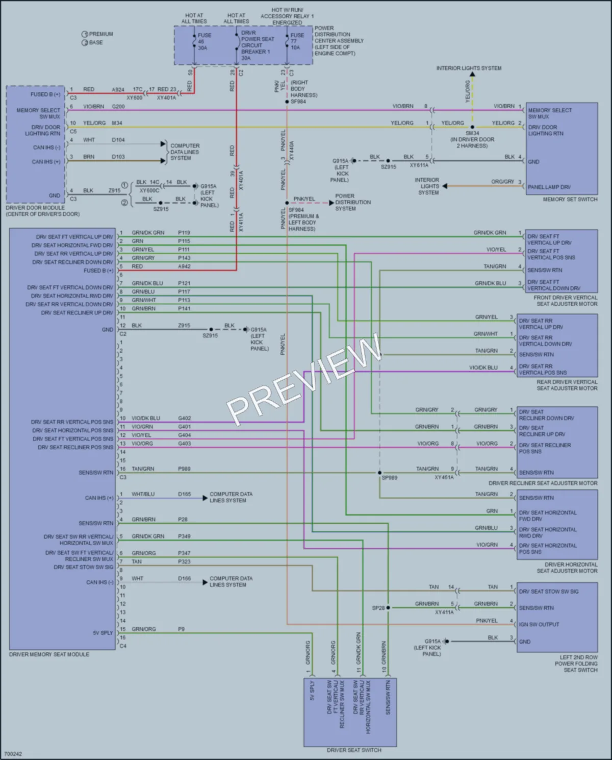 2020 Chrysler PacificaHybrid Memory Systems wiring diagram preview