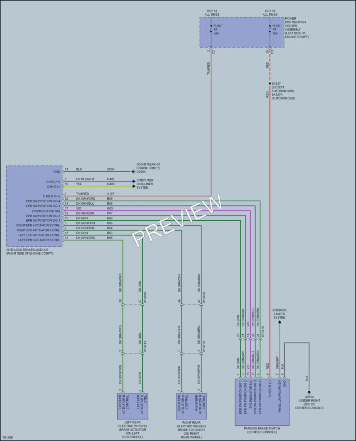 2020 Chrysler PacificaNew Shift Interlock wiring diagram preview