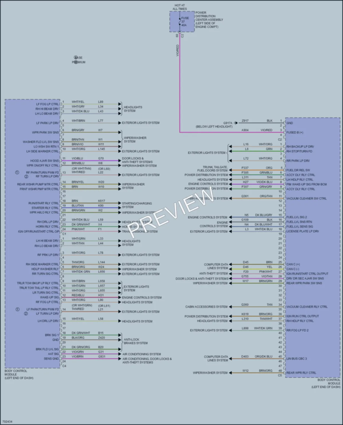 2020 Chrysler Voyager Body Control Modules wiring diagram preview
