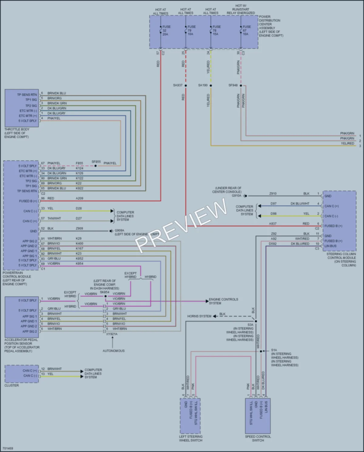 2020 Chrysler Voyager Cruise Control wiring diagram preview