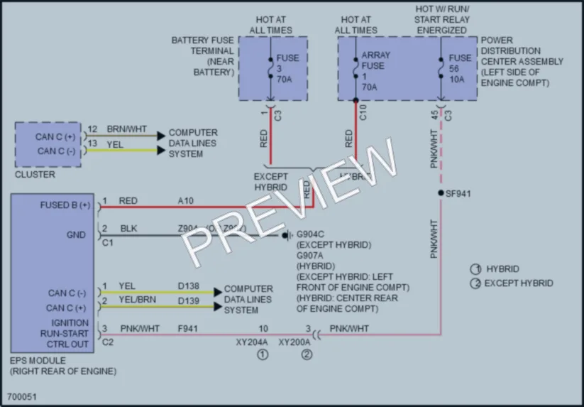 2020 Chrysler Voyager Electronic Power Steering wiring diagram preview