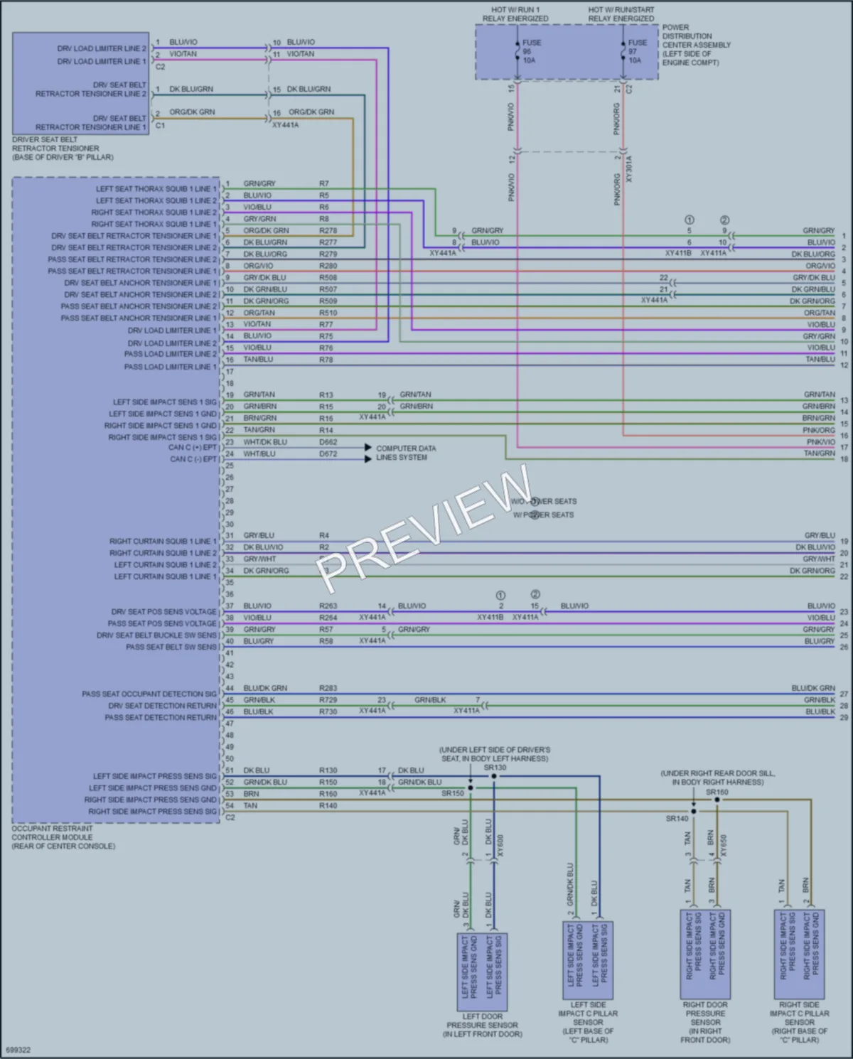 2020 Chrysler Voyager Supplemental Restraints wiring diagram preview