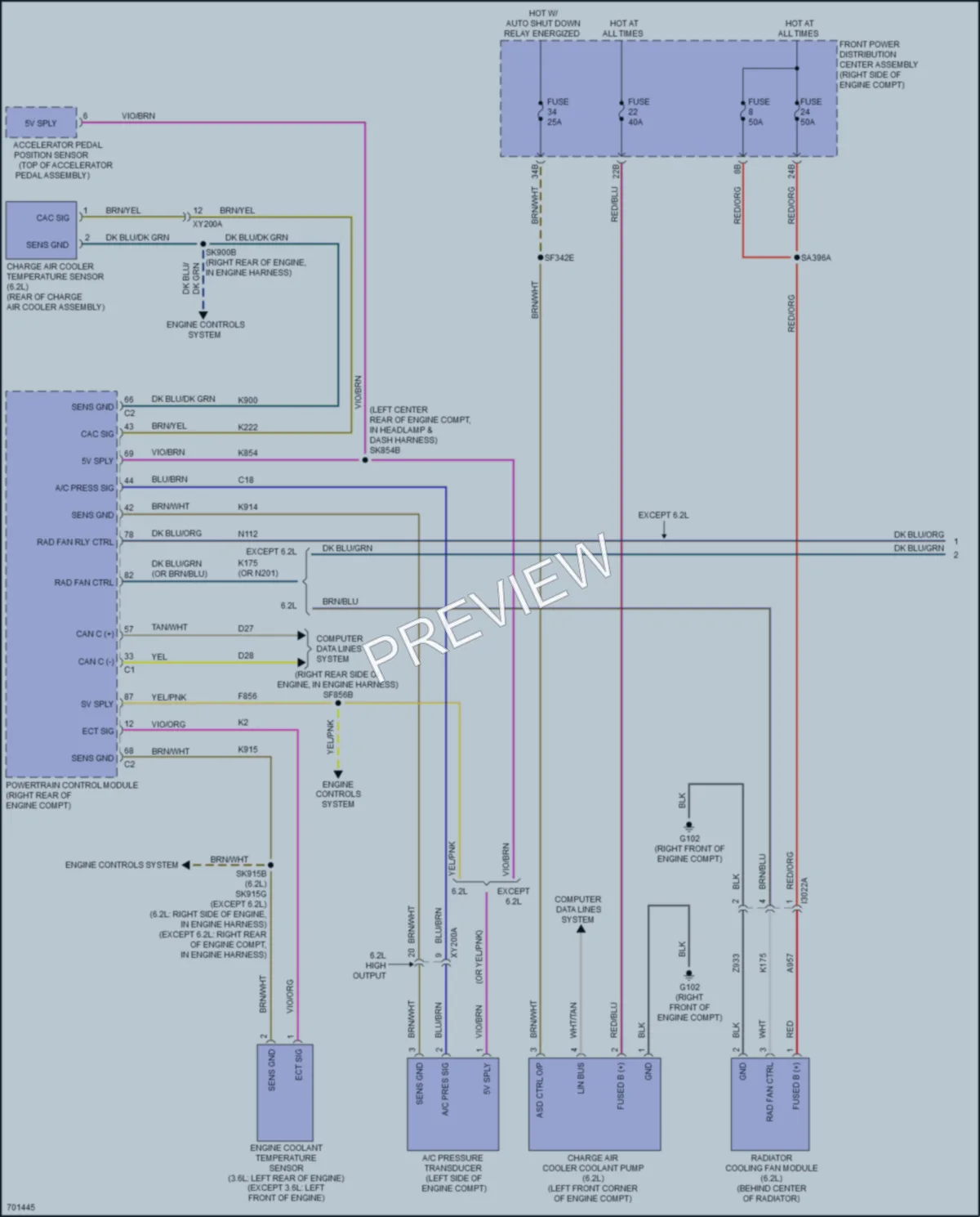 2020 Dodge Challenger Cooling Fan wiring diagram preview