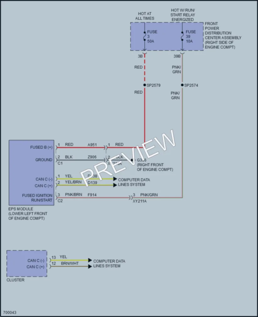 2020 Dodge Challenger Electronic Power Steering wiring diagram preview