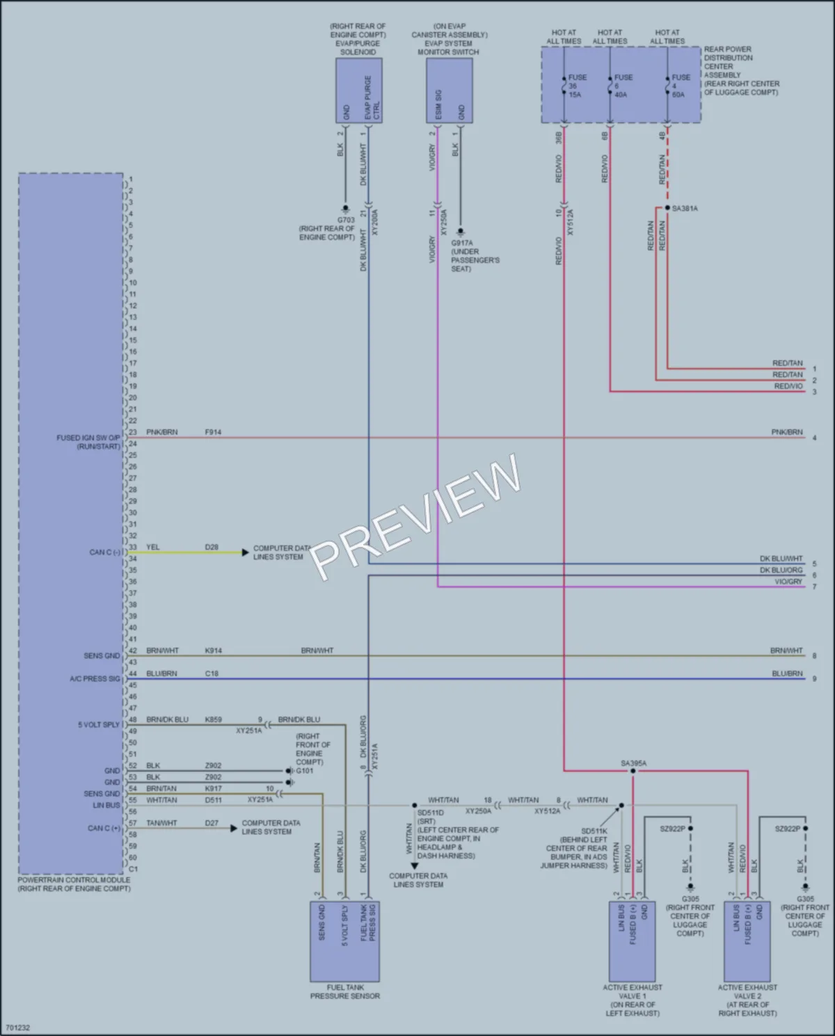 2020 Dodge Challenger Engine Performance wiring diagram preview