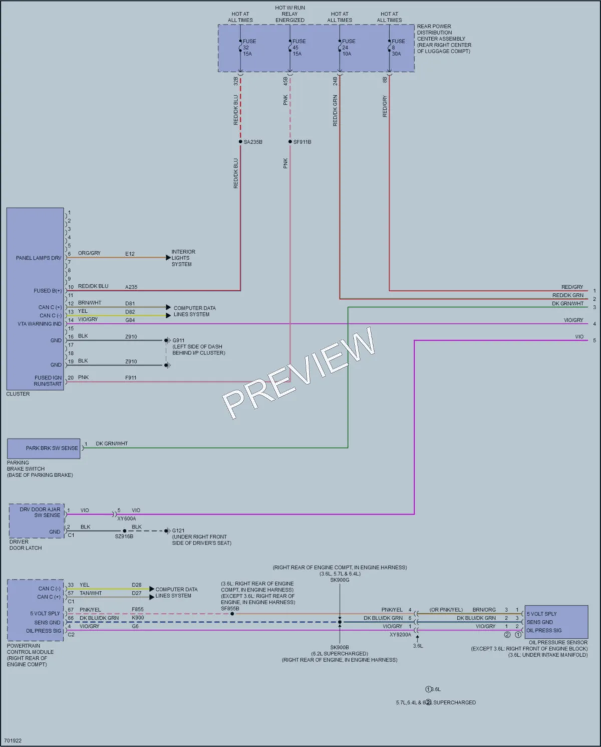 2020 Dodge Challenger Instrument Cluster wiring diagram preview