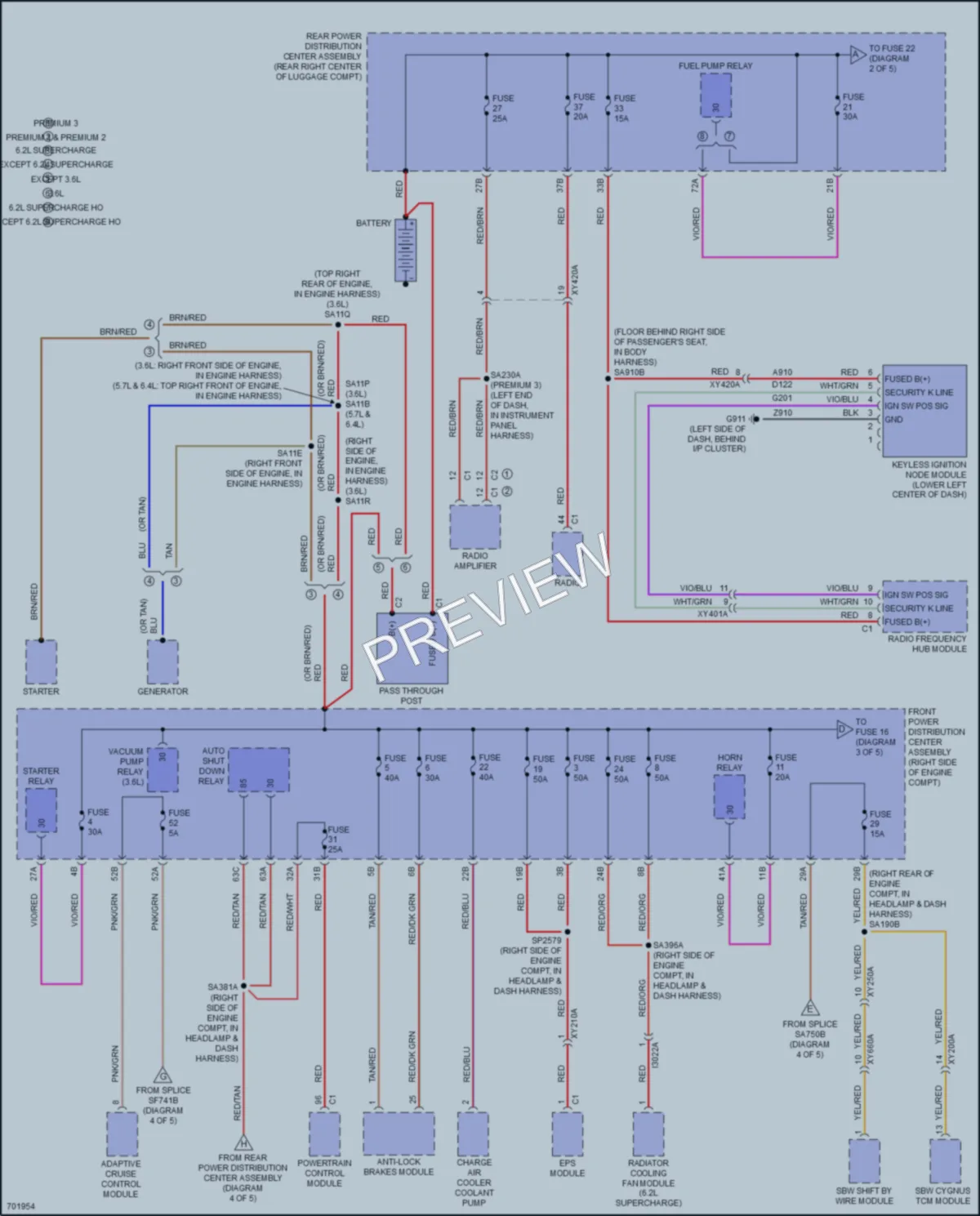 2020 Dodge Challenger Power Distribution wiring diagram preview
