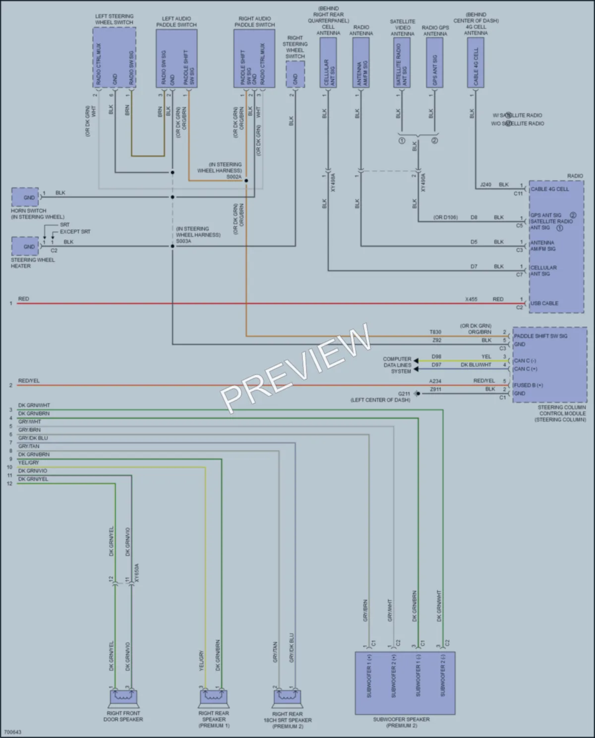 2020 Dodge Challenger Radio wiring diagram preview