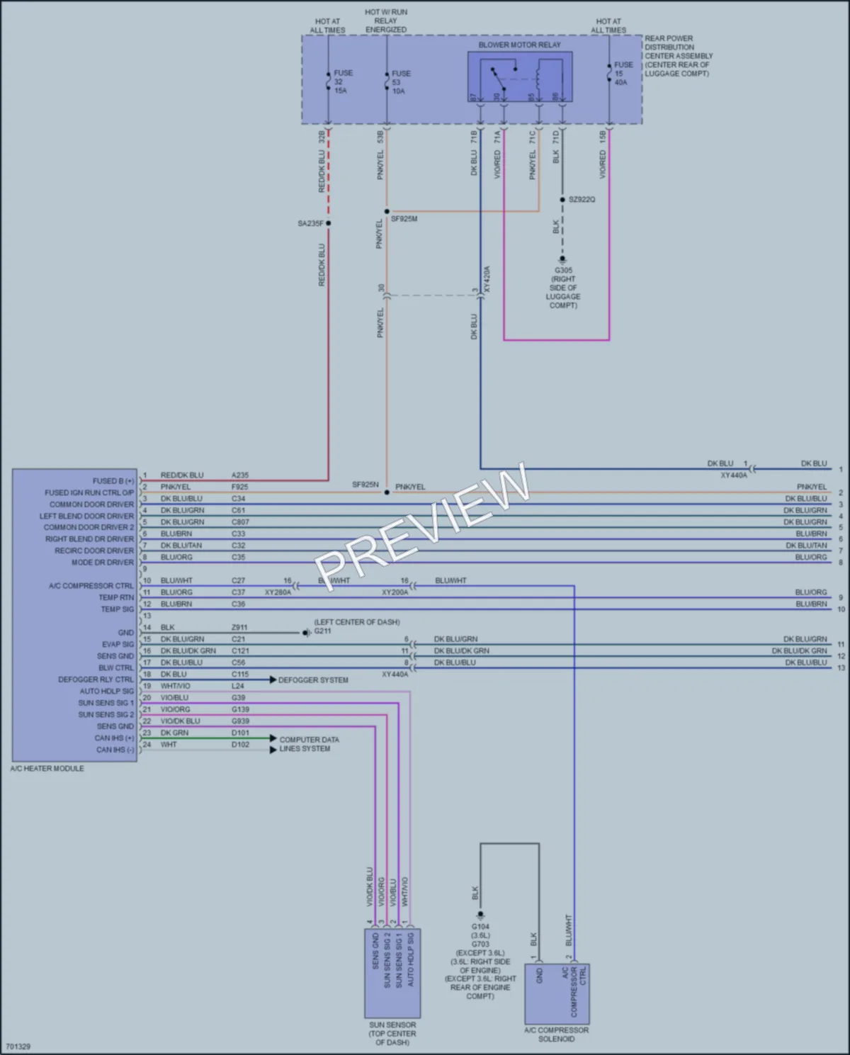 2020 Dodge Charger Air Conditioning wiring diagram preview