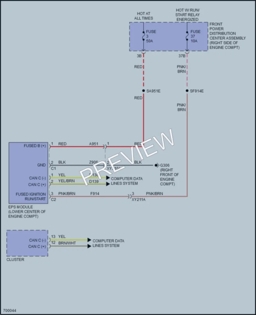 2020 Dodge Charger Electronic Power Steering wiring diagram preview