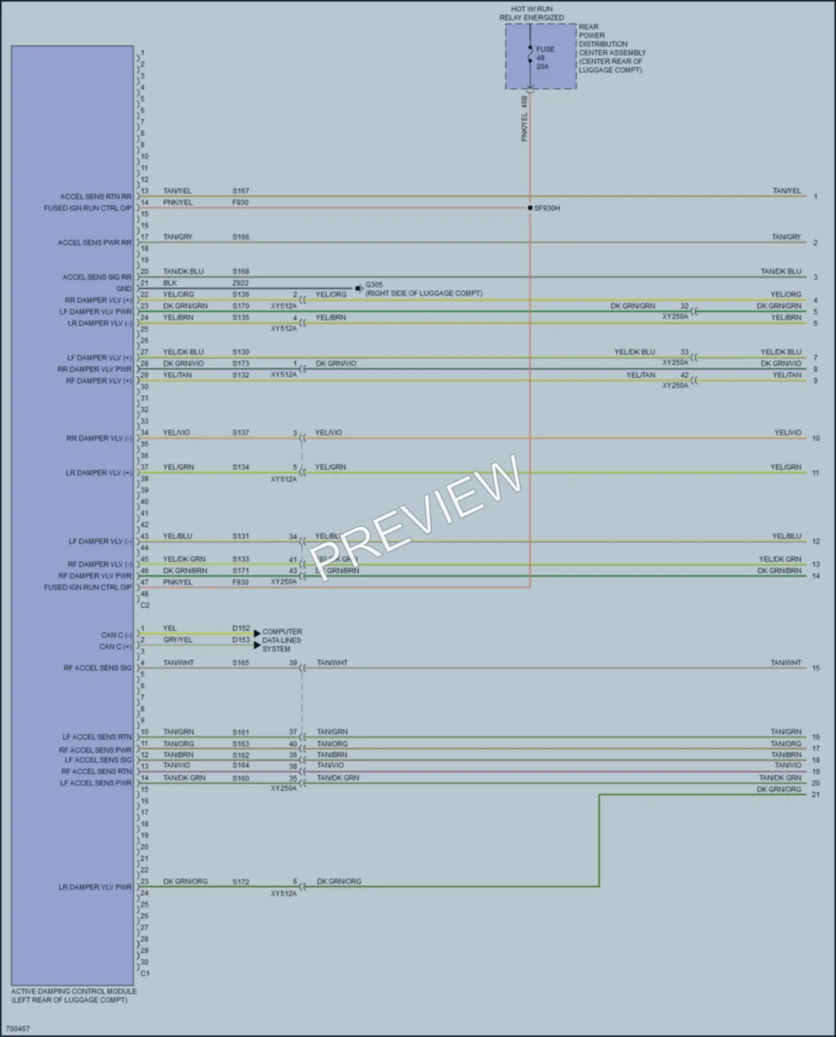 2020 Dodge Charger Electronic Suspension wiring diagram preview
