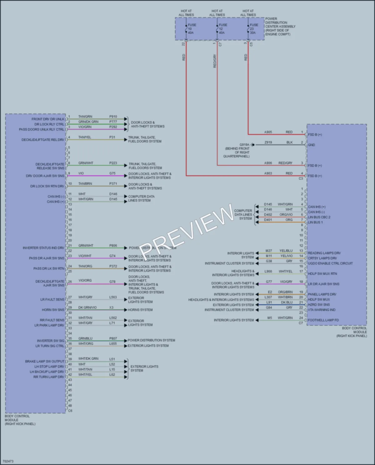 2020 Dodge DurangoPursuit Body Control Modules wiring diagram preview