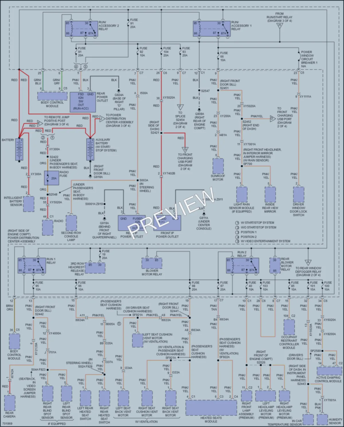 2020 Dodge DurangoPursuit Power Distribution wiring diagram preview
