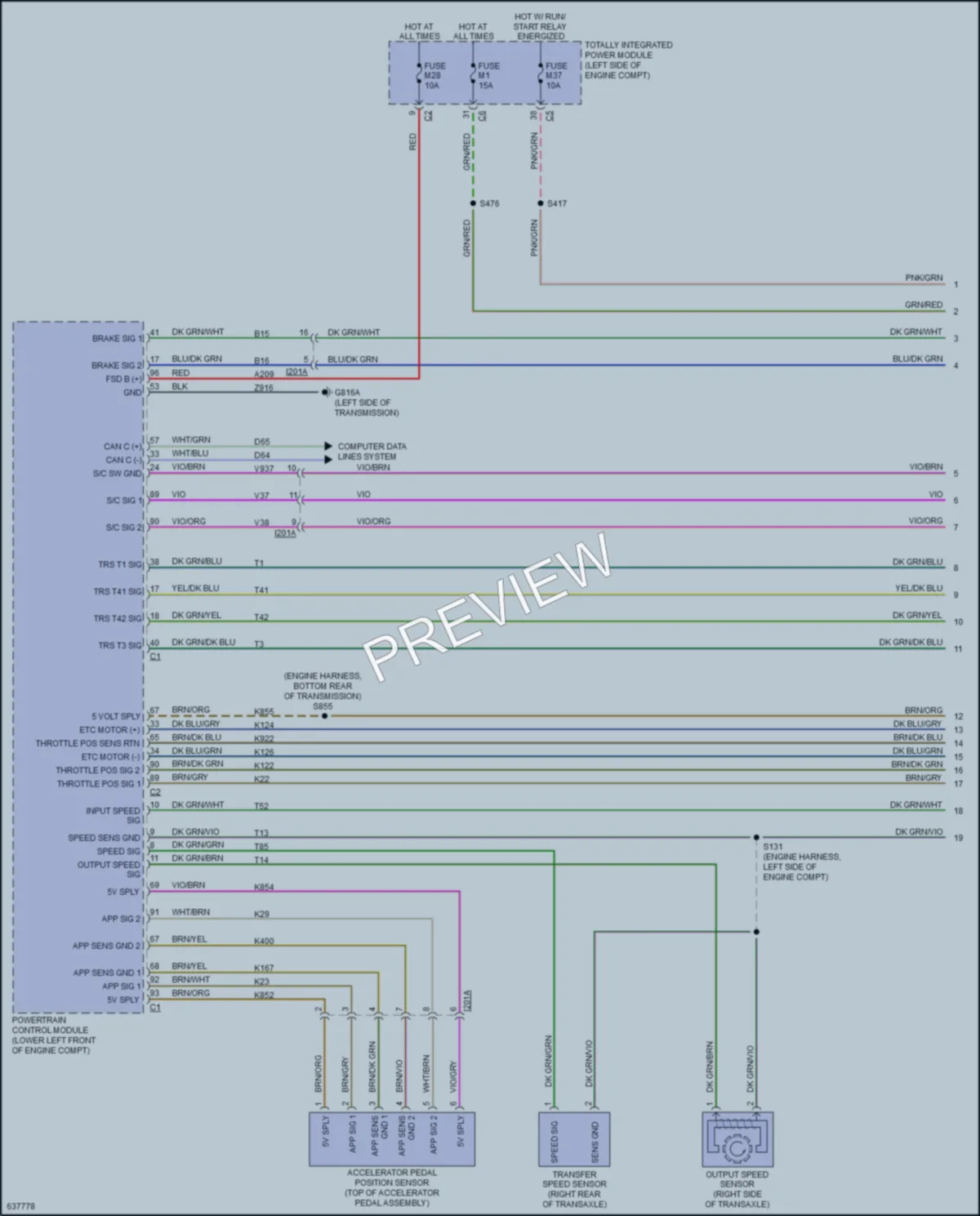 2020 Dodge GrandCaravan Cruise Control wiring diagram preview