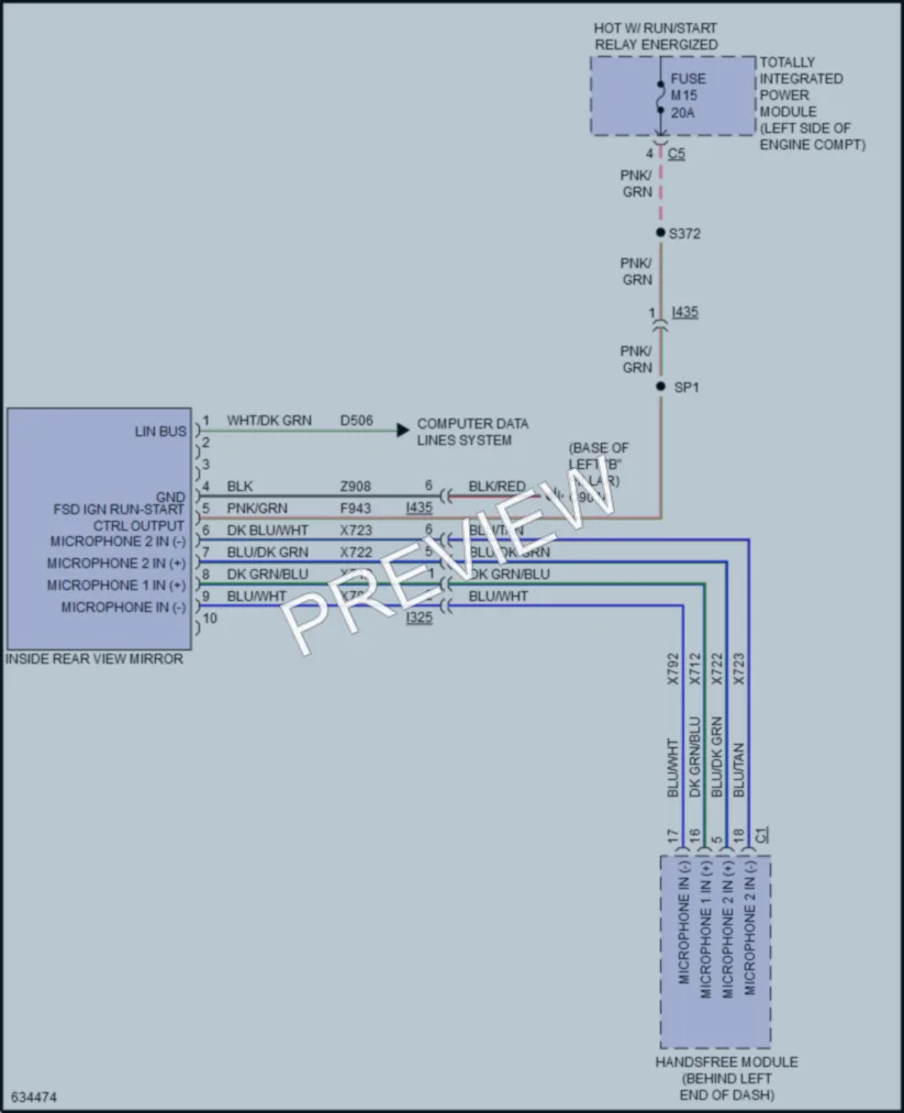 2020 Dodge GrandCaravan Power Mirrors wiring diagram preview