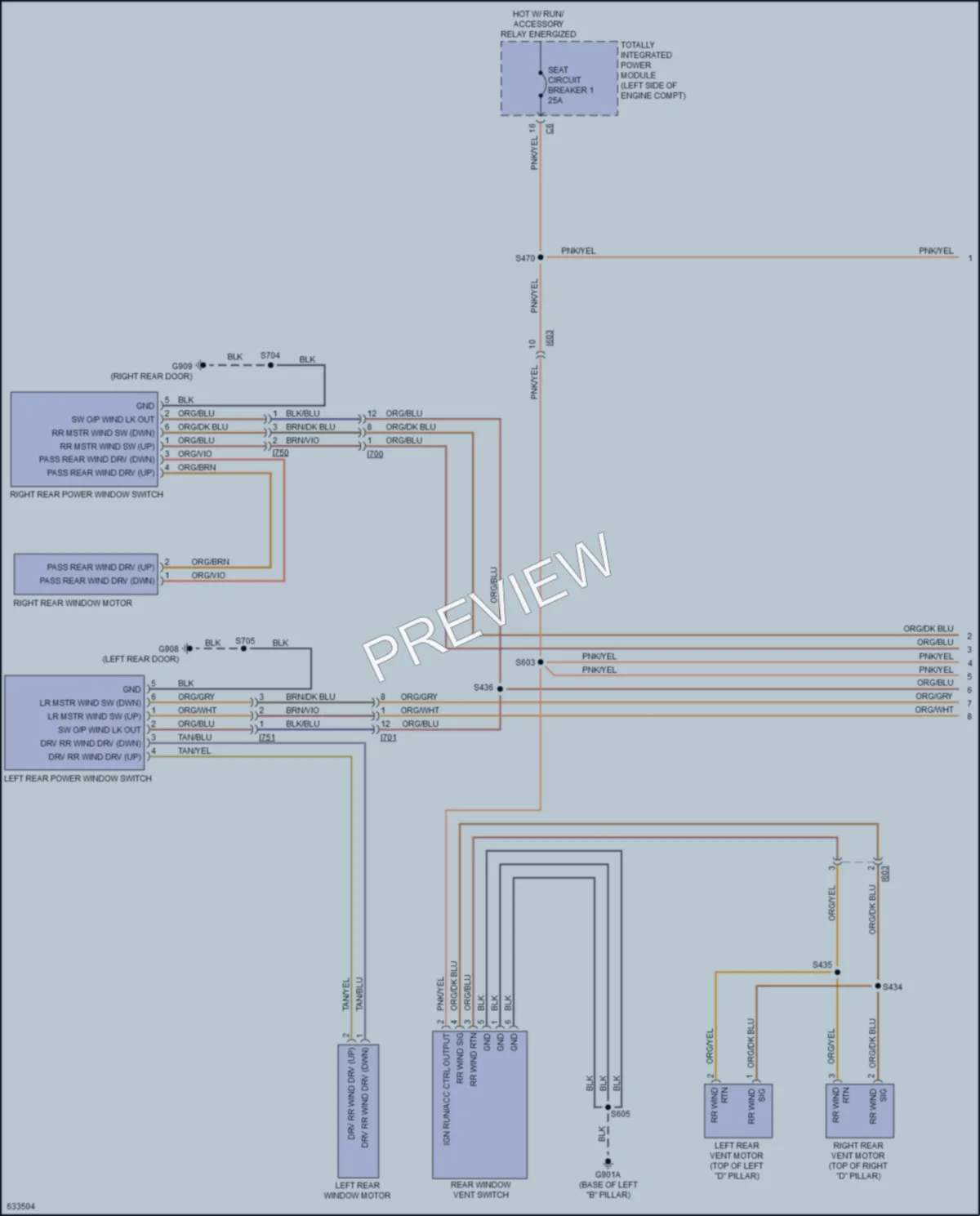 2020 Dodge GrandCaravan Power Windows wiring diagram preview