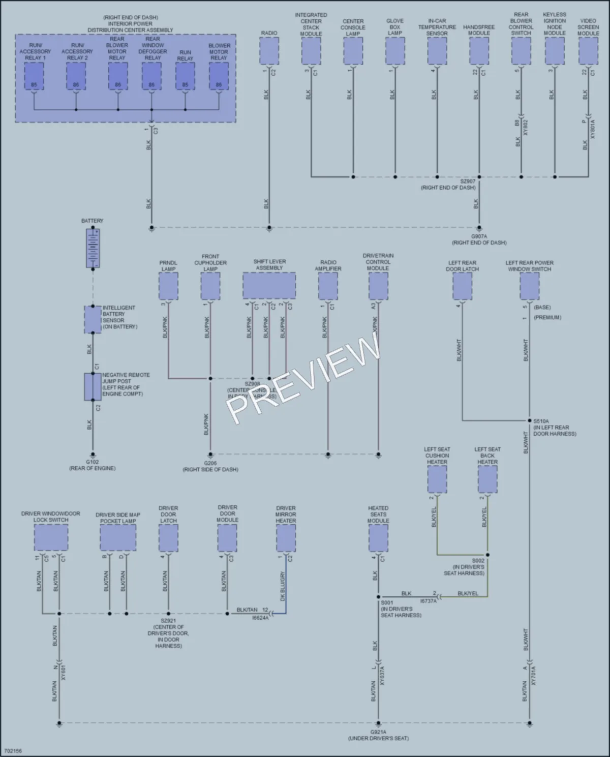 2020 Dodge Journey Ground Distribution wiring diagram preview