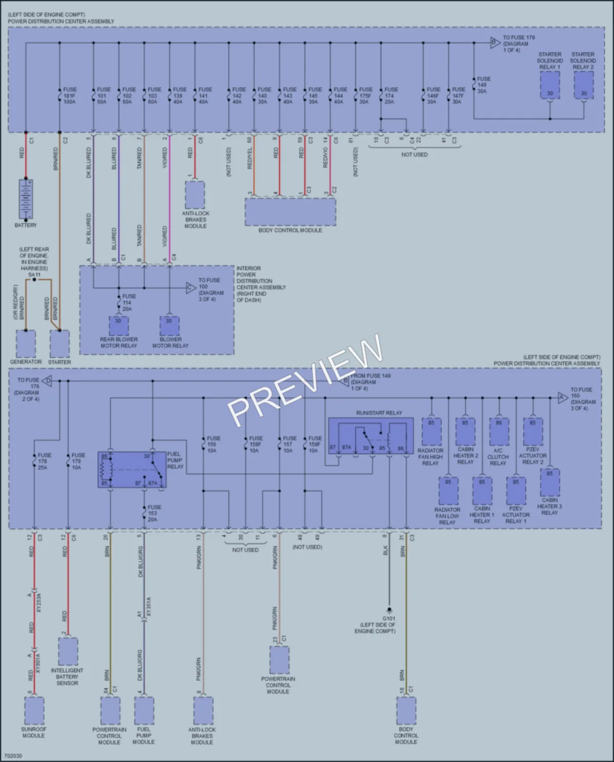 2020 Dodge Journey Power Distribution wiring diagram preview