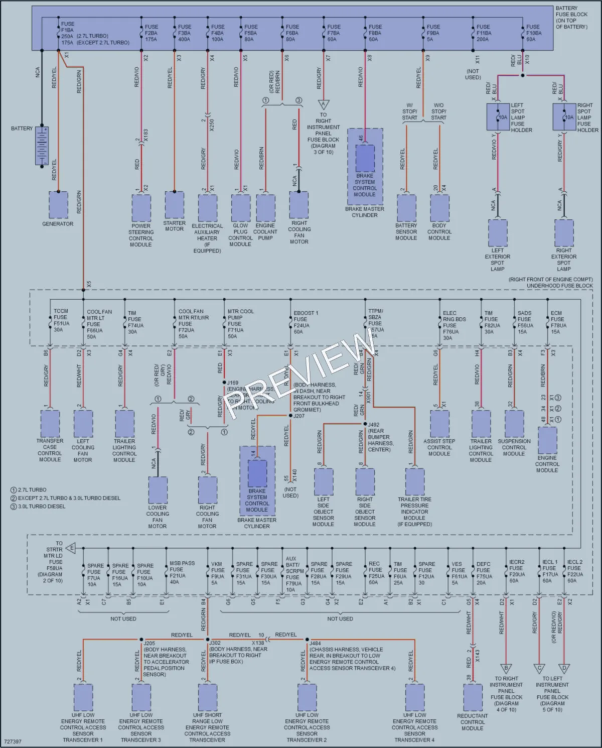 2020 GMC 1500Sierra Power Distribution wiring diagram preview