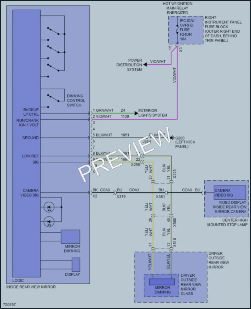 2020 GMC 1500Sierra Power Mirrors wiring diagram preview