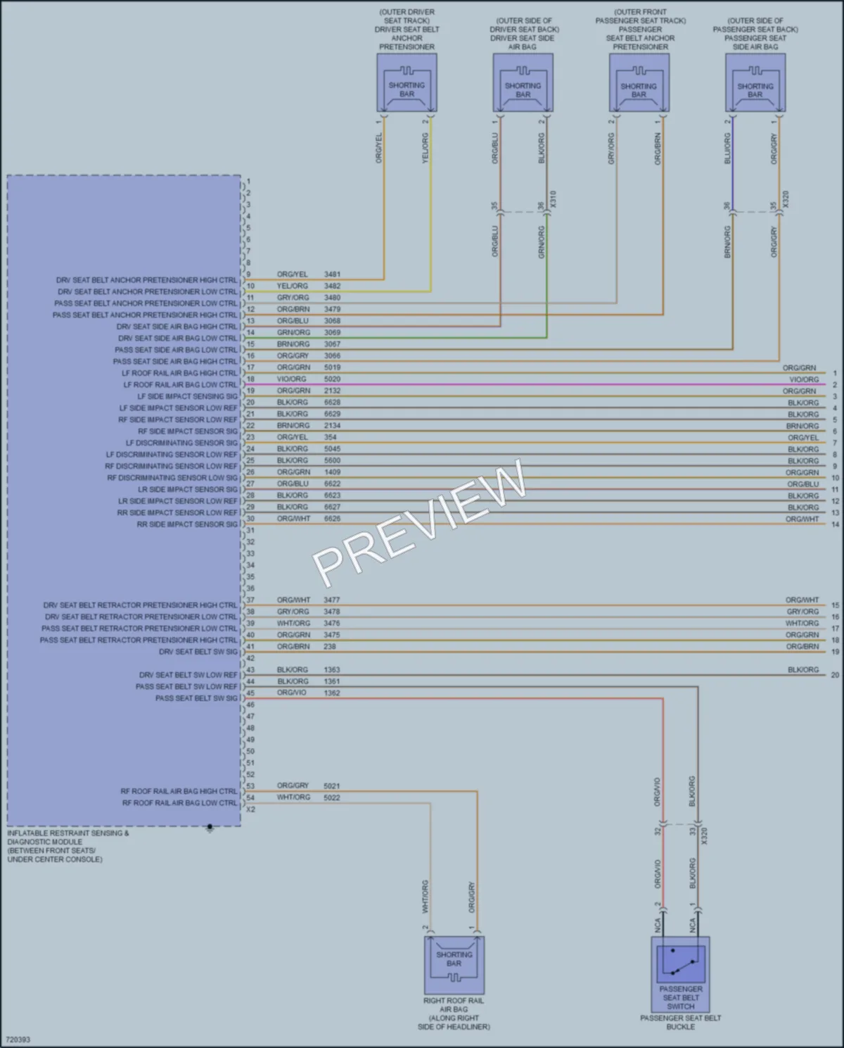 2020 GMC 1500Sierra Supplemental Restraints wiring diagram preview