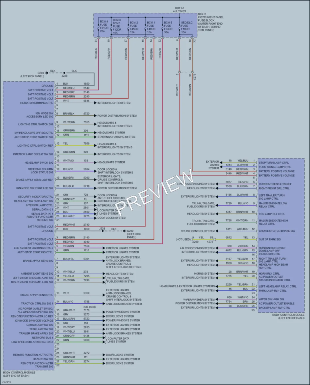 2020 GMC 1500SierraDenali Body Control Modules wiring diagram preview