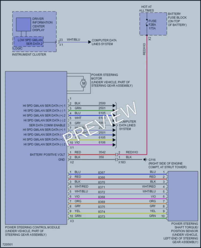 2020 GMC 1500SierraDenali Electronic Power Steering wiring diagram preview