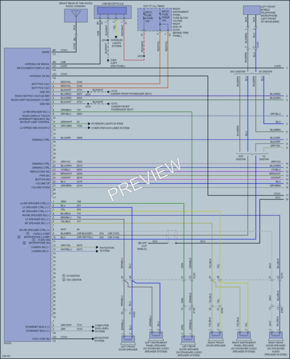 2020 GMC 1500SierraDenali Radio wiring diagram preview
