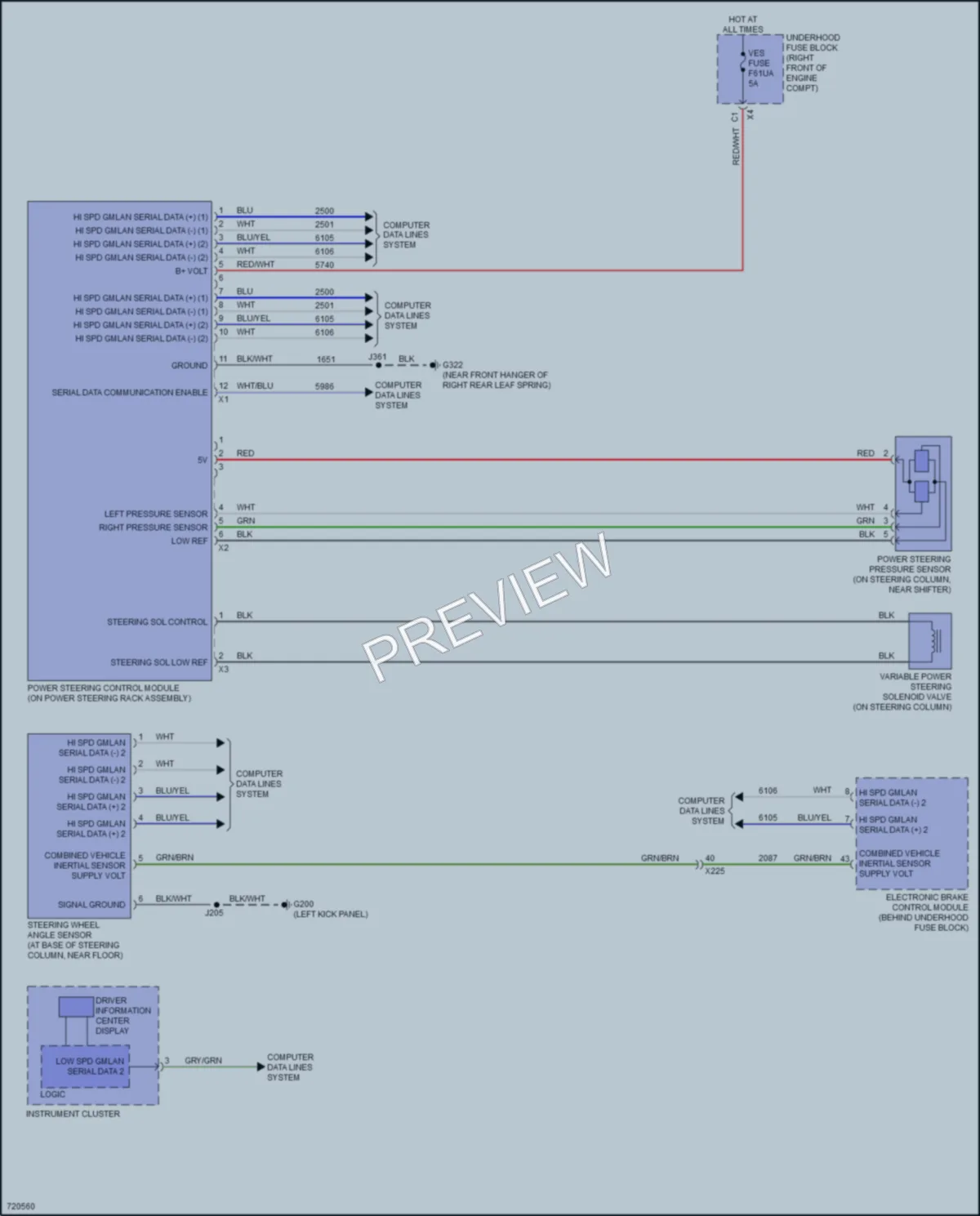 2020 GMC 2500HDSierra Electronic Power Steering wiring diagram preview